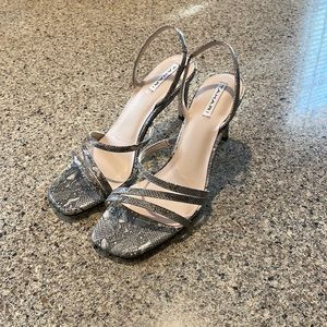 Snake print high heels